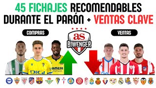 🚀 45 FICHAJES CLAVE  VENTAS OBLIGATORIAS DURANTE EL PARÓN  📋 BIWENGER 2324 [upl. by Nahgeem]