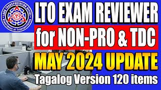 LTO EXAM REVIEWER 2024 FOR NONPROFESSIONAL TAGALOG UPDATED AS OF MAY 2024 [upl. by Mela]