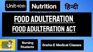 Food Adulteration Food Adulteration Act [upl. by Alyss]