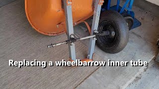 Replacing a wheelbarrow inner tube on 8 inch rim  4804008 [upl. by Elime928]