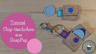 ChipTäschchen nähen  Schlüsselanhänger f Einkaufschip aus SnapPap  DIY Nähanleitung  mommymade [upl. by Ilsel505]