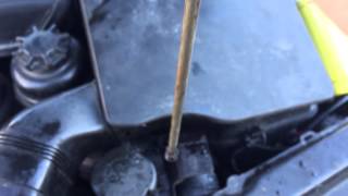 Bmw e46 330xi broken coolant bleeder screw removal Without cracking the housing [upl. by Adnileb]