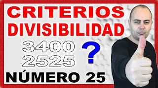 💥CRITERIOS DE DIVISIBILIDAD DEL 25 SÚPER FÁCIL 💥 Múltiplos y Divisores  Primaria 34 [upl. by Kcirrek]