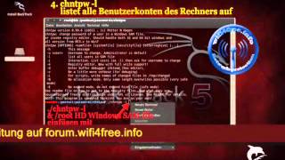 chntpw passwordchanger  Windows Administrator Password löschen Tutorial Backtrack [upl. by Einwat]