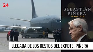 Emotivo momento la llegada de los restos del expresidente Sebastián Piñera  24 Horas TVN Chile [upl. by Etna]