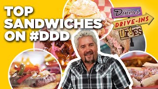 Top 15 Craziest Sandwiches DDD with Guy Fieri  Diners DriveIns and Dives  Food Network [upl. by Nnaed]