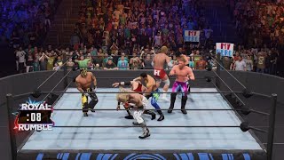 2003 Royal Rumble simulated in WWE2K22 [upl. by Aicinod]