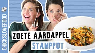 ZOETE AARDAPPELSTAMPPOT MET CHORIZO  CHICKSLOVEFOOD [upl. by Sianna]