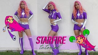 STARFIRE Halloween Tutorial makeup amp costume review [upl. by Neryt]