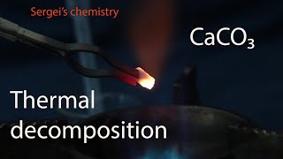 Calcium carbonate thermal decomposition calcium oxide reaction with water and phenolphthalein [upl. by Anwahsed416]