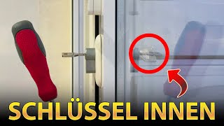 Wie TÜR Öffnen wenn Schlüssel INNEN steckt EINGEBAUT [upl. by Eniretak57]