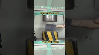 hydraulic press VS ax shorts [upl. by Aleirbag]