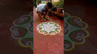 Happy Diwali🪔🔆🌸 rangoli indianart diwalikolam diwali [upl. by Karb]