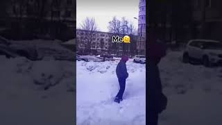 Snow fight edit christmas snow funny foryou [upl. by Duwad]