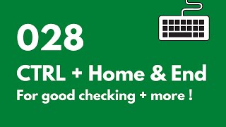 028 Excel Keyboard Shortcuts CTRL  Home amp End for good checking  more [upl. by Crooks]