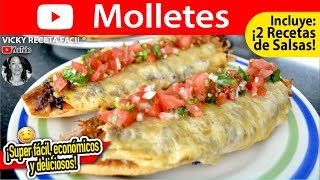 MOLLETES  VickyRecetaFacil [upl. by Oremodlab]