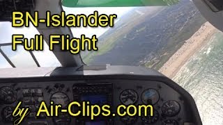 BrittenNorman Islander cockpit AMAZING Steepest turn to final ever AirClips full flight series [upl. by Fairleigh]