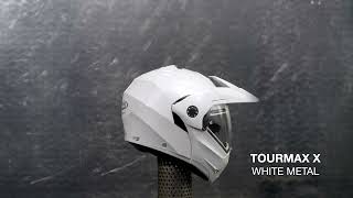 CABERG TOURMAX X White Metal  HELMET VIEW 360° new 2023 [upl. by Gerdy]