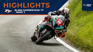 RL360 Superstock TT Race 1  Highlights  2023 Isle of Man TT Races [upl. by Ober]