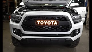 20162022 Tacoma trd pro grille with LED lighted letters [upl. by Slaby]