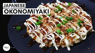 Okonomiyaki  Okonomiyaki Osaka Style  Japanese Pancakes  How to make Okonomiyaki at home [upl. by Anitnemelc47]