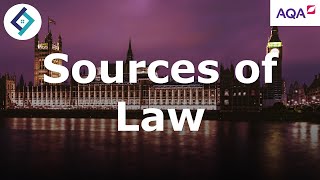 The Sources of Law  AQA A Level Law [upl. by Tterej520]