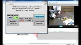 Arduino LabVIEW Tutorial Controlling VFD using LabVIEW via Arduino [upl. by Chrystel412]