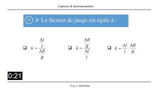 QCM sur les différents types de capteurs [upl. by Siroved]