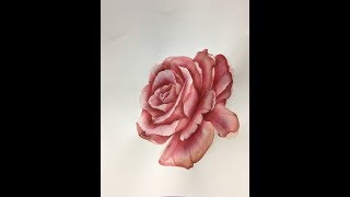 Otra Rosa con Acrilico en Pintura Decorativa [upl. by Nirehtak]