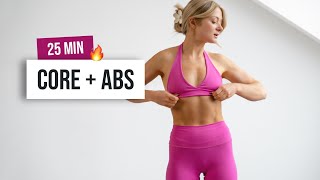 25 MIN INTENSE CORE  ABS Workout  No Equipment Home Workout for strong and defined Abs [upl. by Puett]