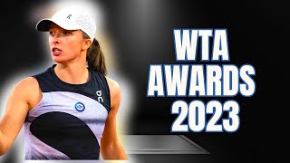 Iga Swiatek won the WTA Player of the Year title twice in a row  wta awards 2023 [upl. by Jallier]