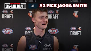 Jagga Smith  Carltons 3 Pick  AFL Draft Night 2024 [upl. by Preciosa]