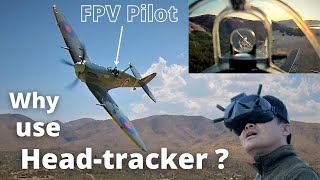 💥Headtracking FPV Flying from RC Spitfire Cockpit [upl. by Mellen461]