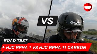 HJC RPHA 1 vs HJC RPHA 11 Carbon  Champion Helmets [upl. by Arimlede]