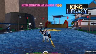 Getting observation and armament v2 in King legacyroblox kinglegacy [upl. by Aderfla]