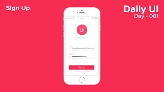 Daily UI  Day 001  Sign Up [upl. by Eilyac562]