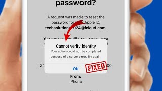 FIX✅ Cannot verify identity your action could not be completed because of a server error try again [upl. by Carissa406]