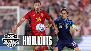 Croatia vs Spain Highlights  UEFA Nations League Final [upl. by Pollitt]