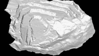 LiDAR DEM of an open pit limestone quarry [upl. by Frech713]