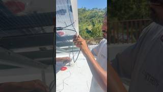 Part 3 connecting rooftop solar panel and earthing solarpanel solarpanelinstallation su [upl. by Donough]