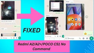 Redmi A2A2POCO C51 water No Command Solution  How To Flash POCO C51  After Frp No Command [upl. by Yllime]