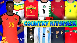 PES 2017 FULL COUNTRY KITS UPDATE 2024 [upl. by Lad469]