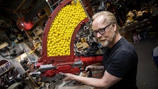 Adam Savages One Day Builds 1000 Shot NERF Blaster [upl. by Ymirej]