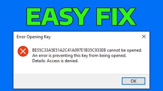 How To Take Full Control Registry Key Access is Denied in Registry Editor [upl. by Sivram]