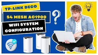 TPLink Deco S4 Mesh AC1900 WiFi System Configuration [upl. by Kentiga616]