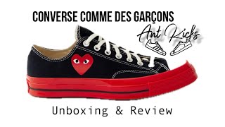 Converse Comme des Garcons Low Unboxing amp Review en español [upl. by Nnaasil]