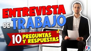 🥇ENTREVISTA de TRABAJO en INGLÉS 10 preguntas y respuestas [upl. by Drannel]