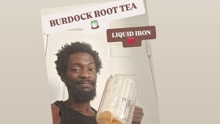 Burdock root tea 🍵 flavonoids make lemons alkaline herbaltea [upl. by Kemp]