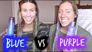 PURPLE VS BLUE Shampoo What should you be using on you hair [upl. by Aikyt]