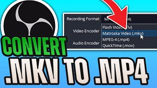 How to ConvertRemux MKV Files to MP4 Using OBS [upl. by Tilney334]